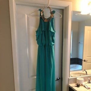 Bebe turquoise maxi dress